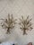 1970s Vintage Italian Wheat Sheaf Wall Sconces – Pair of Gilt Tole Metal Hollywood Regency Sconces - a Pair For Sale - Image 5 of 9