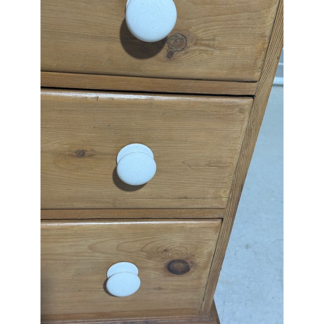 Wood Antique Pine Three Drawers - Chest of Drawers From England For Sale - Image 7 of 18