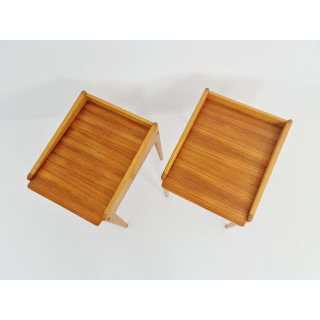 Kurt Østervig Mid-Century Danish Teak and Oak Side Tables from Kurt Østervig, 1960s For Sale - Image 4 of 11