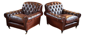 Bulgari Club Chairs in Leather from George Smith, 2010s, Set of 2