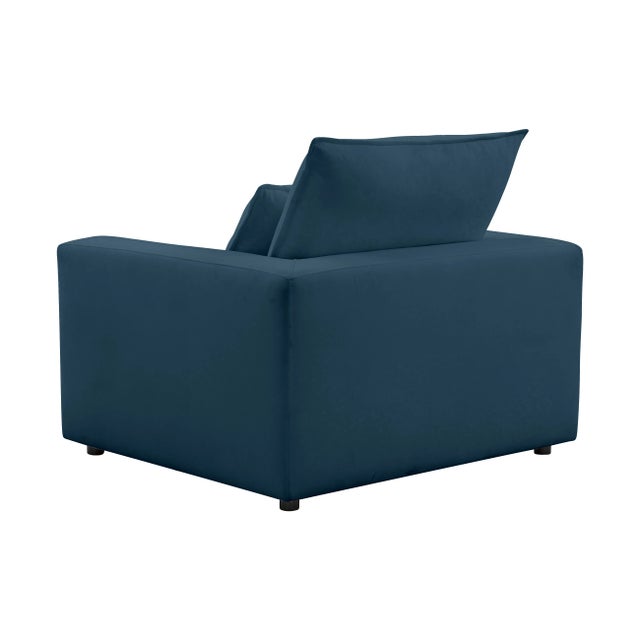 Cali Navy Performance Fabric Arm Chair For Sale - Image 4 of 7