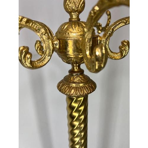Vintage French Brass and Onyx Coat Stand For Sale - Image 11 of 17