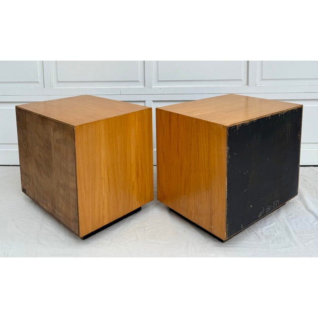 Wood Mid-Century Modern Biomorphic Wood Nightstands End Tables For Sale - Image 7 of 12