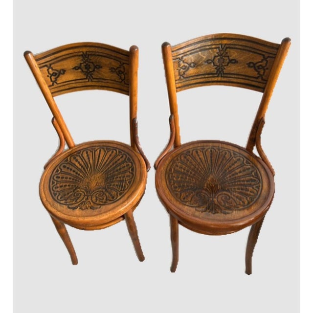 Wood Nr. 204 Chairs by J. J. Kohn for Michael Thonet, 1907, Set of 2 For Sale - Image 7 of 8
