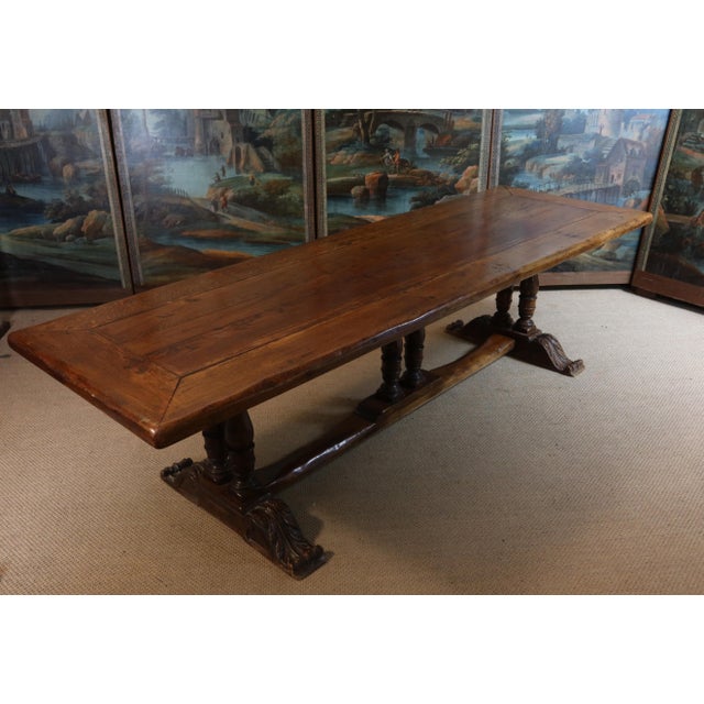 Oak Dining Table, 1940s For Sale - Image 11 of 13