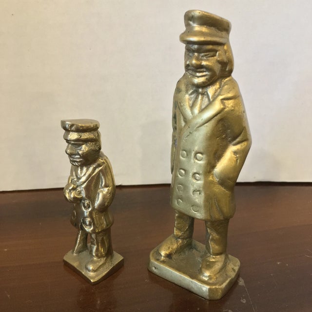 1960s Brass Fisherman "Salty Dog" Figurines - a Pair For Sale - Image 6 of 12