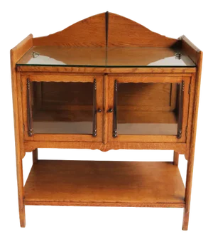Antique Dutch Art Deco Amsterdam School Tea Cabinet / Display Bar Cabinet, 1920s
