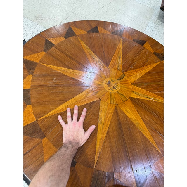 Italian Early 19th Century Italian Continental Centre Tabletop Only Inlay Mahogany 47in For Sale - Image 3 of 5