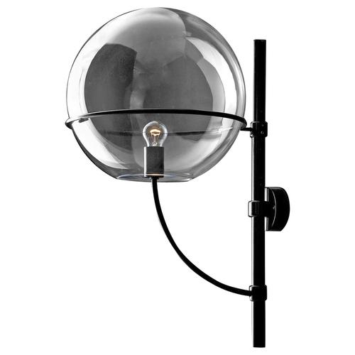 Black Lyndon Outdoor Wall Lamp with Glass by Vico Magistretti for Oluce For Sale - Image 8 of 8