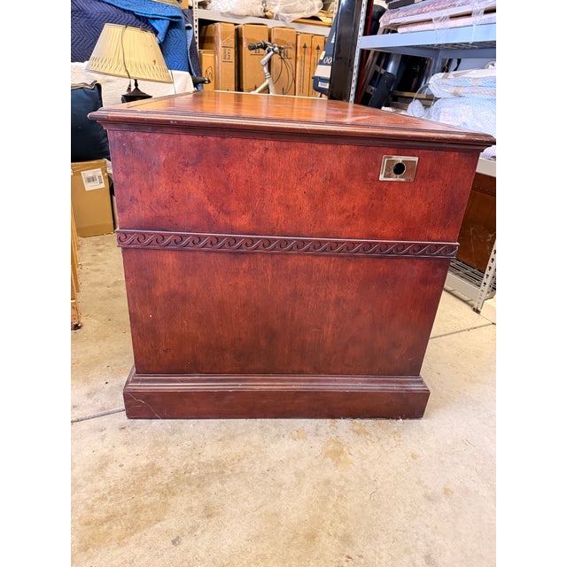 Baker Furniture Traditional Executive Leather Top Partner’s Desk For Sale - Image 9 of 9
