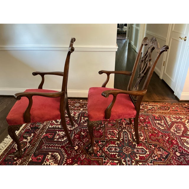 Have a look at these beauties. Late 19th century Chippendale style English antique “master“ chair with armrest. They are...