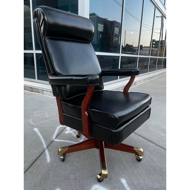 Wood Gunlocke Model “Washington” John F. Kennedy Oval Office Chair For Sale - Image 7 of 12