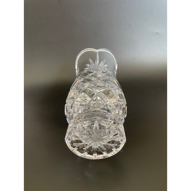 Vintage Flared Cut Crystal Vase For Sale - Image 4 of 6