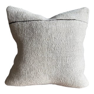 Vintage Rug Pillow Cover With Original Seams For Sale