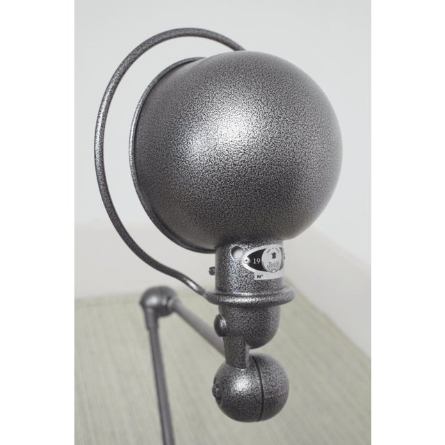 Two Arm Wall Lamp Industrial Adjustable Sconce Hammered Metallic Grey Silver Finish by Jielde, 2010s For Sale - Image 17 of 18