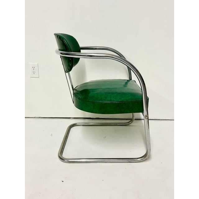 Chromcraft 1960s Vintage Deco Sweeping Arm Lounge Chair by Chromcraft For Sale - Image 4 of 9