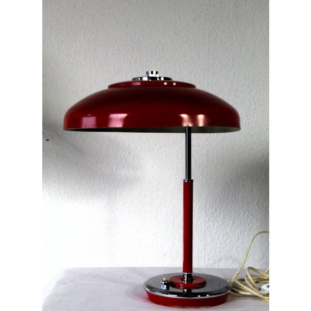Red Vintage Space Age Desk Lamp, 1970s For Sale - Image 8 of 11