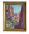 Wood Silvio Silvestri, Listed Artist Canyon Mountains & River Landscape Oil Painting Including Antiqued Gold Frame For Sale - Image 7 of 11