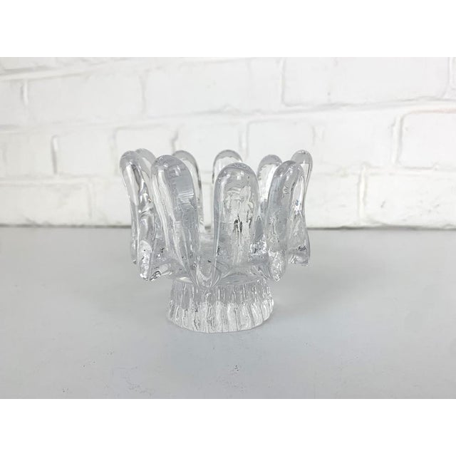 Sunflower Glass Candleholder attributed to Göran Wärff for Kosta Boda, Sweden, 1970s For Sale - Image 9 of 10