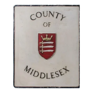 County of Middlesex, England Cast Iron Sign
