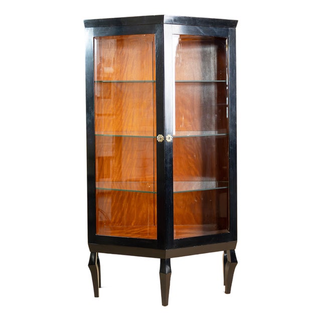 Cubist Display Cabinet, Czechoslovakia, 1920s For Sale