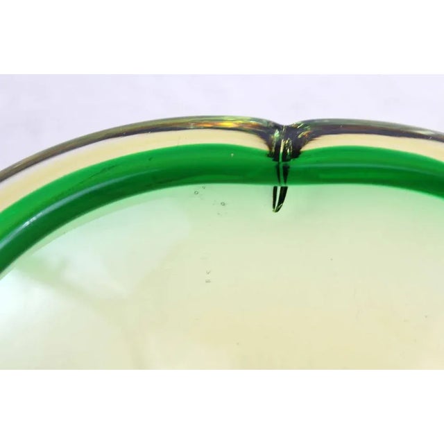 Goldenrod Murano Glass Ashtray, 1960s For Sale - Image 8 of 11