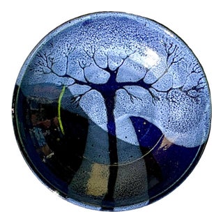 Vintage Boho Studio Pottery Tree Bowl For Sale