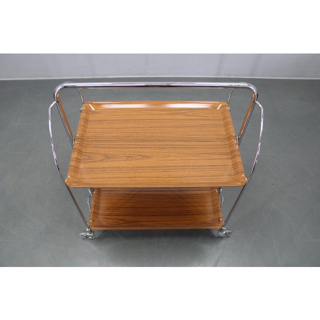 Mid-Century Folding Serving Cart, Italy, 1970s For Sale - Image 12 of 14