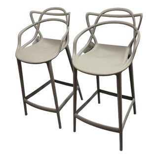 Philippe Starck for Kartell Master's Bar Stools, Pair For Sale