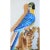 Ceramic Vintage Chinese Blue Majolica Parrot Figurines - A Pair For Sale - Image 7 of 13