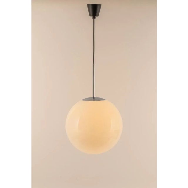 Opal Ball Pendant Light by Peill Putzler, Germany, 1970s For Sale - Image 4 of 9