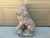 Vintage Italian Provincial Cast Concrete Lion Garden Statue With Weathered Terracotta Finish For Sale - Image 11 of 12