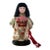 Mid 20th Century Traditional Japanese Ichimatsu Ningyo Doll Standing Ornate Floral Kimono 18.5”h For Sale