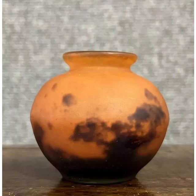 Art Nouveau Marbled Glass Vase For Sale - Image 3 of 6