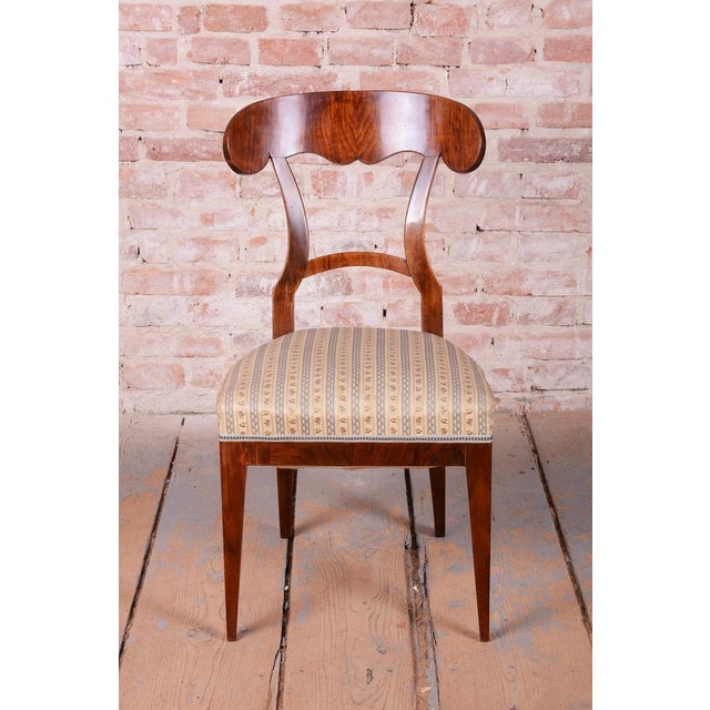 Biedermeier Chairs in Walnut, Czech, 1830s, Set of 4 For Sale - Image 5 of 13