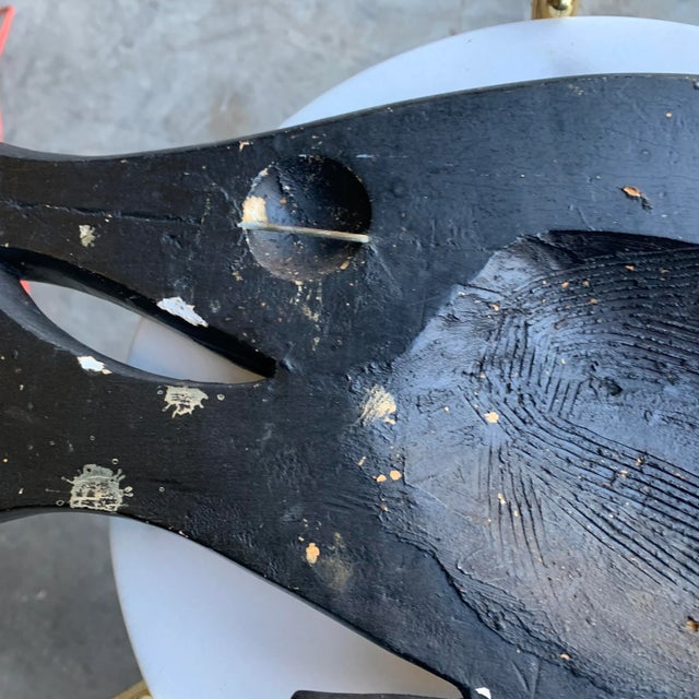 Mid-Century Modern 1950s Retro Alexander Backer Black Chalkware For Sale - Image 3 of 9