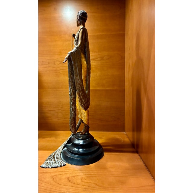 Erté 1980s Erté “Je L’aime” Limited Edition Bronze Sculpture, Signed, 364/500 For Sale - Image 4 of 9