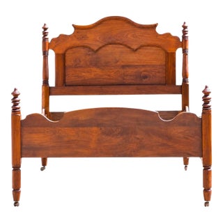 Antique Chippendale Style | Solid Cherry | Three-Quarter (3/4) Bed | Circa Mid-1800s For Sale