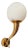 Brass Wall Light with White Sphere For Sale