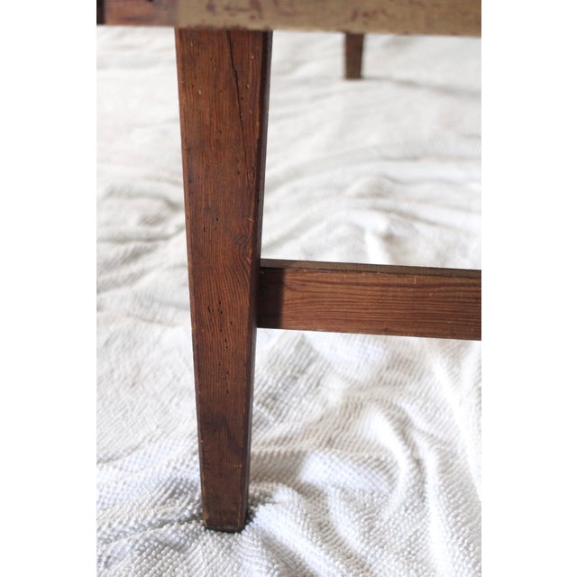 Antique Farmhouse Dining or Harvest Table For Sale - Image 12 of 14