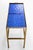 Scandinavian Modern Blue and Gilt Brass and Glass Side Table, 1950s For Sale - Image 4 of 7