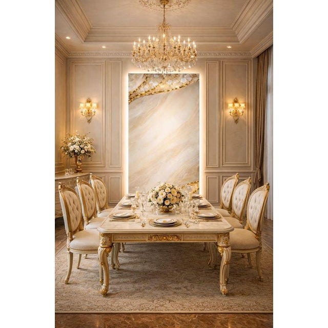Contemporary Quartz Line Illuminated Wall Art in Natural Quartz by Sev Art Gallery For Sale - Image 3 of 7