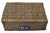 Wood Rustic Primitive Farmhouse French Wicker Market Basket With Number Plate For Sale - Image 7 of 8