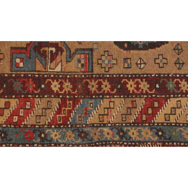 1920s Antique N.west Camel Hair Persian Bakhshaish , 3'5" X 10'1" For Sale - Image 5 of 6