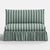 Spritely Home Spritely Home Capra Ruffle Settee in Canopy Stripe Tonal Teal For Sale - Image 4 of 6