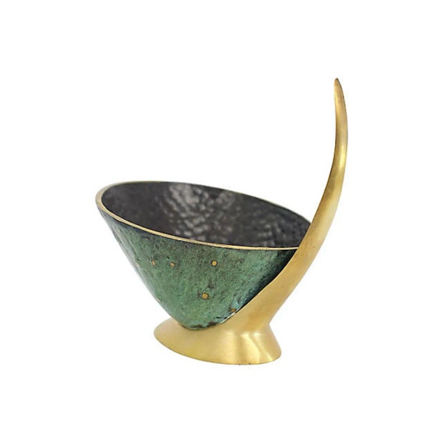 Mid-Century Modern Brass Catchall For Sale - Image 4 of 7
