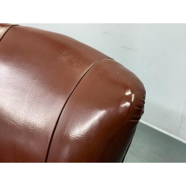 1950s Mid-Century Italian Leatherette Lounge Chair, 1950s For Sale - Image 5 of 15