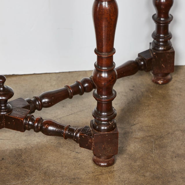 Brown Walnut Console from Tuscany For Sale - Image 8 of 10