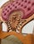 Wood Antique Carved Oak Green Man Rocking Chair in Red Tufted Leather ~ Northwind Face For Sale - Image 7 of 17