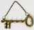 Vintage brass key motif five (5) hook wall hook. Great for keys or jewelry display. Wonderful detail with modern...